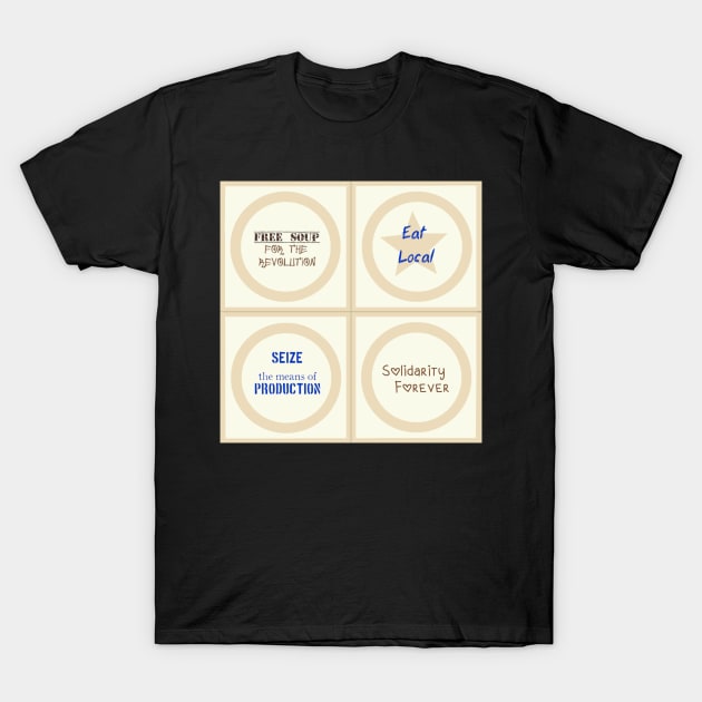 Homegrown Radical Kindness Grid Pattern T-Shirt by LochNestFarm